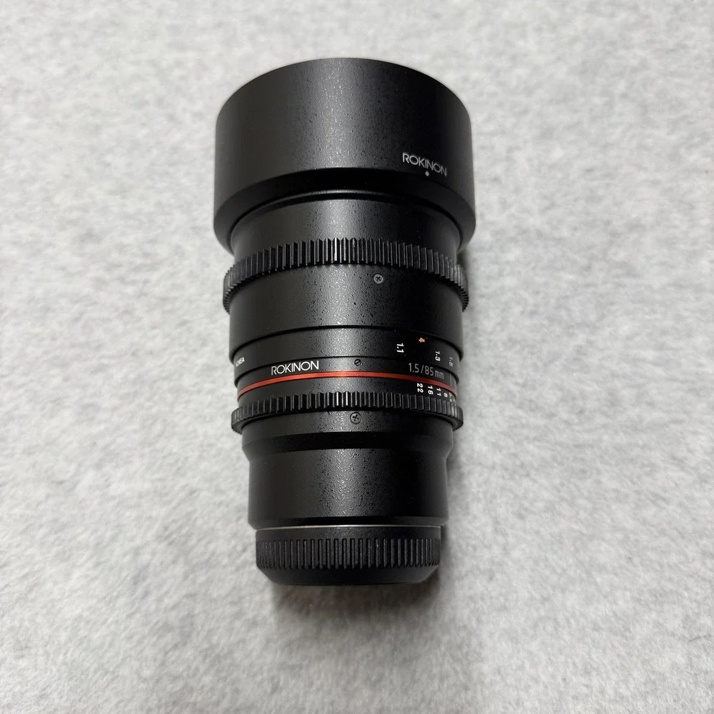 Rokinon 85mm T1.5 AS IF UMC Cine Lens Canon EF Manual Focus 72mm Made IKorea